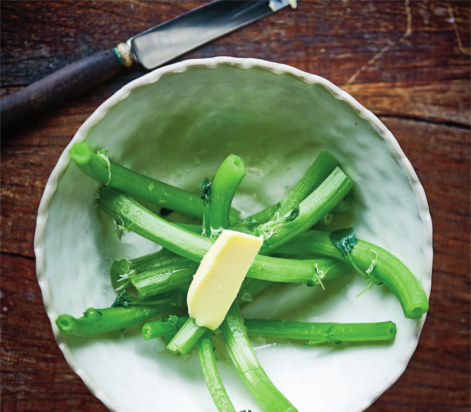 Dampede brøndkarsestængler