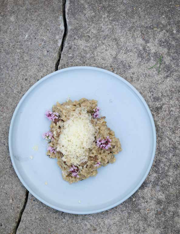 Risotto med lærke-slimrørhat